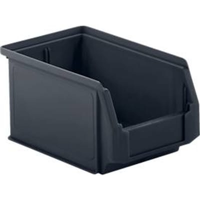 SSI Schäfer FLEXI LF 211 serie opbergbox met open voorzijde, gerecycled kunststof, L 168 x B 103 x H 76 mm, 0,9 l, ijzergrijs, 25 stuks