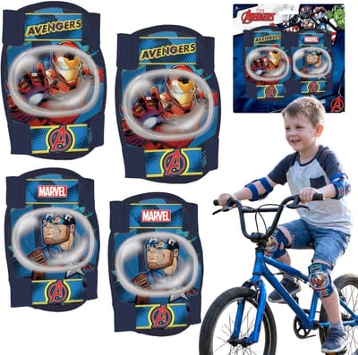 MARVEL Avengers Knie en elleboogbeschermers voor kinderen voor fietsen, steps en rolschaatsen