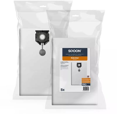 SQOON® Stofzuigerzakken PRO Geschikt voor Kärcher NT30/1 Series – Vervangt Model 2.889-154.0 – 5 Stuks