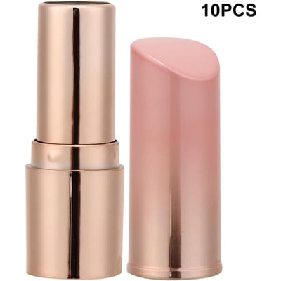 10 stuks Ronde Lege Lippenstift Tube Lipbalsem Navulbaar Shell Container DIY Hoesje Roze en Gouden Verloop