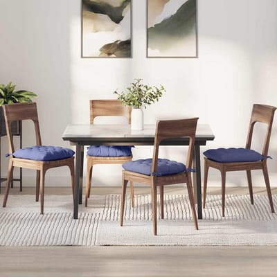 vidaXL - Zitkussens - 4 - st - Stof - Jeans - Blauw - 40 - x - 40 - x - 6 - cm