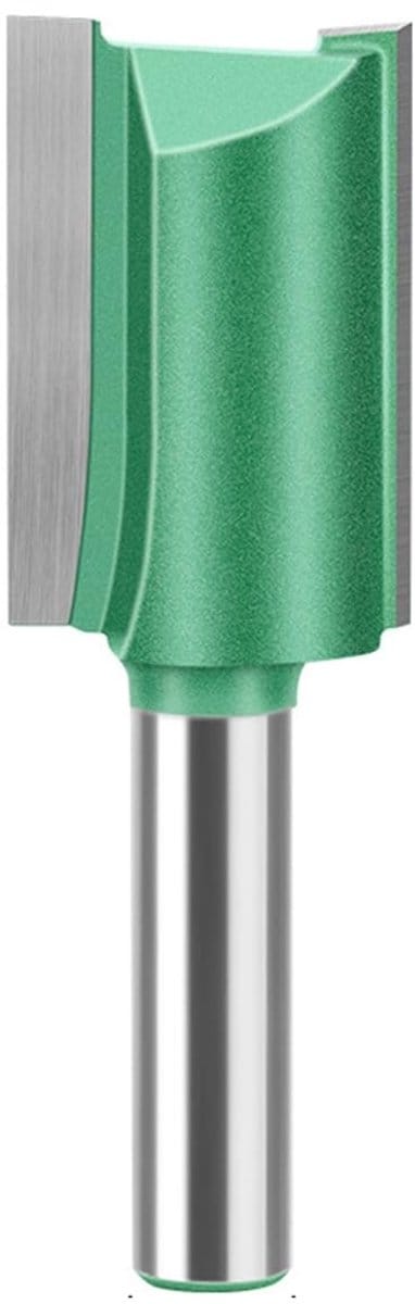 Dailygoods - MACHSWON Rechte frees met 8 mm schacht, dubbele golffrees voor houtbewerking, 18 mm, snijdiameter 30 mm, snijlengte