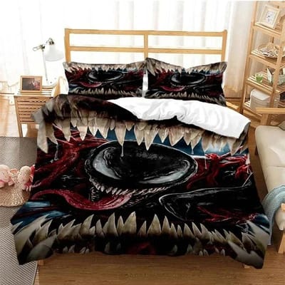 Venoms Beddengoedset Dekbedovertrek Bedset Dekbedovertrek Kussensloop Dekbed King Queen Size Jongens Volwassenen Beddengoedset US Full 200x230cm