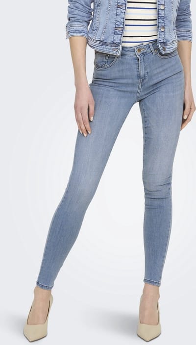 ONLY - ONLPOWER MID PUSH UP SK DNM AZG944 NOOS - Dames - Jeans