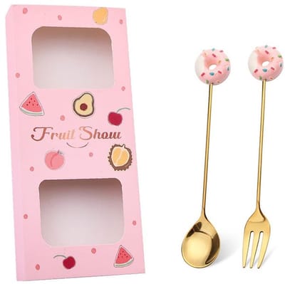 Cadeau set Gebak Bestek 2 stuks - Donuts