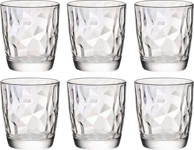 Bormioli Rocco waterglazen/sapglazen Diamond Dof - 12x stuks - 390 ml - Drinkglazen - Water/sapglas