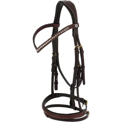 Houten hoofdstellen voor paard van leer Norton Athena