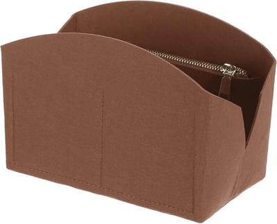 Tas Organizer - Felt Inzetstuk - Ordelijk Houden - Met Ritsvak - 20x10x14 cm - Bruin