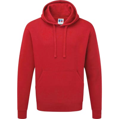 Russell Heren Authentieke Hooded Sweatshirt / Hoodie (Klassiek rood)