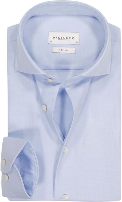 Profuomo Oxford Overhemd Lichtblauw - Maat 38 - Heren - Overhemden Casual