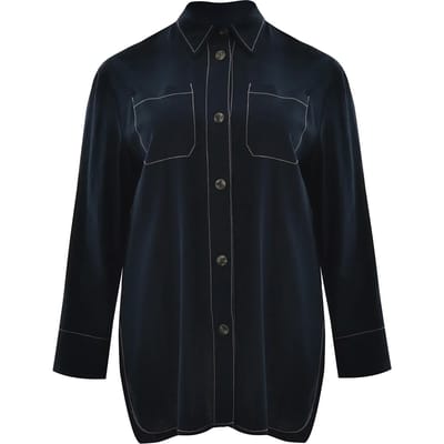 Dames long мouw blouse in viscose en lin Mat Fashion