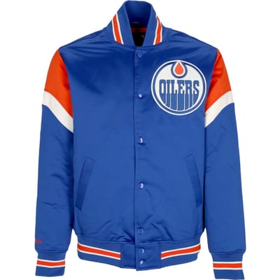 Herenbomberjack Nhl zwaargewicht satijnen jack Edmoil originele teamkleuren