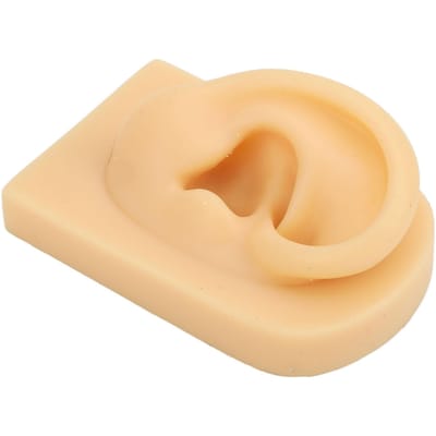 Oormodel Zachte Siliconen Flexibel Oorsimulatie Piercing Oefening Sieradendisplay Nepoormodel beige
