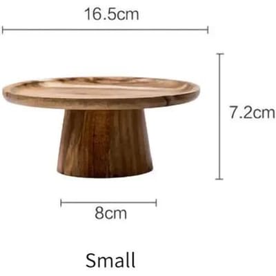 Houten Taartplateau Paddenstoelvorm Hoog Plateau Voedsel Serveerplateaus Japanse Stijl Dessert Fruit Plateau Huisdecoratie Fotografie Requisieten brown