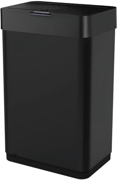 DVDSS® Duo prullenbak - Prullenbak met Sensor - Vuilnisbak - Soft Close Deksel - 60 Liter / 2x 30 Liter - Zwart