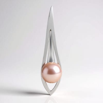 Cavill - Zilveren Hanger 925 Sterling Zilver - Paarse Ronde 8 mm Ming Parel - Elegante Dames Sieraden - Monosono Collectie