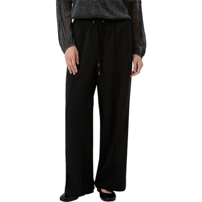 s.Oliver - female - Vloeiende broek met rechte pijp en elastische tailleband