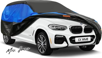 Mrs. Jones Waterdicht Ademend Auto Dekzeil voor SUV 4X4 460 tot 485 cm YL Beschermt tegen Regen Sneeuw Zon en Stof in de Winter .