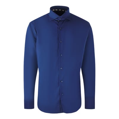 Aquascutum merklogo marineblauw shirt met lange mouwen