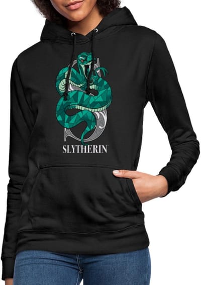 Harry Potter Slytherin Coat of Arms Monochrome Hoodie Dames