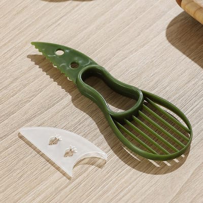 3 in 1 Avocado Snijder Avocado Gereedschap Schiller Snijder Plastic Mes Keuken Keuken Gadgets Schilmes Multifunctioneel Fruitmes black