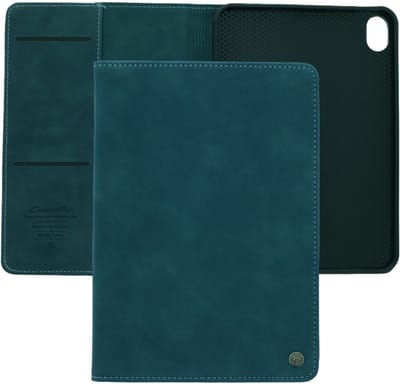 Bookcase hoesje - Tabletcase met pasjeshouder - Groenblauw - Geschikt voor: Apple iPad Mini 6 2021 (8.3 inch) & iPad Mini 7 (2024)