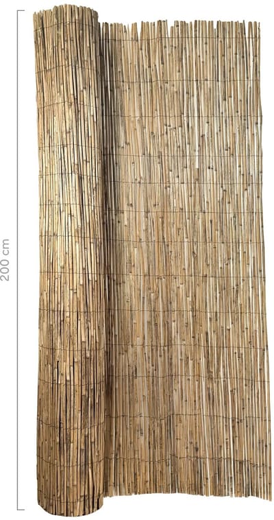 Masters of Bamboo® Gespleten Rietmat Splitta - 500 x 200 cm - Natuurlijke schutting op rol - Tuinafscheiding van Riet