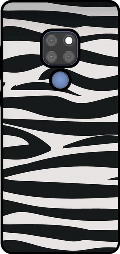 Smartphonica Telefoonhoesje Geschikt voor Huawei Mate 20 met zebra opdruk - TPU backcover case zebra design - Zwart Wit geschikt voor Huawei Mate 20