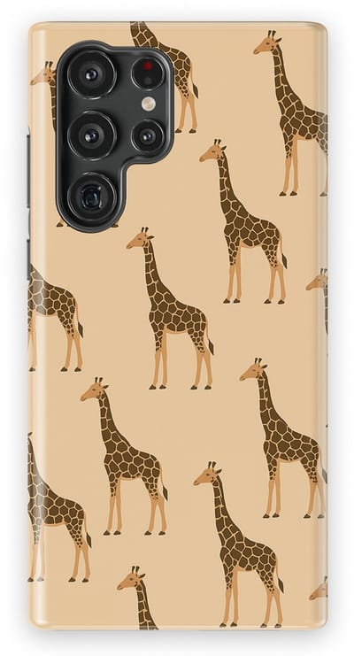 DripCase Luipaard Hoesje Samsung Galaxy S22 Ultra | Backcover met Mag | Hoesje met Dierenprint Samsung Galaxy S22 Ultra Giraffe