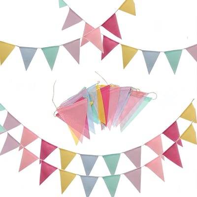 Multicolor Waterdichte Driekhoek Vlaggen voor Buiten - Perfect voor Bruiloften, Verjaardagen en Feestdecoratie