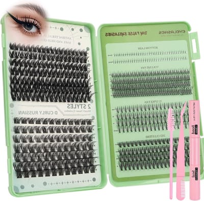 Set voor Wimperextensions 5 mm tot 16 mm - Valse Wimpers, Volume Cluster Wimpers, Duurzaam en Hoogwaardig voor Natuurlijke en Dramatische Looks