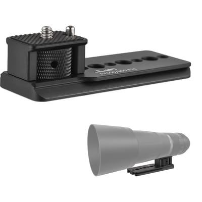 JLwin Support de trépied pour objectif d'appareil photo, collier d'objectif, pied de remplacement, support de trépied compatible avec noir