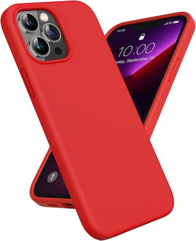 Hoesje Geschikt voor iPhone 14 Pro – Liquid Siliconen Backcover – Rood
