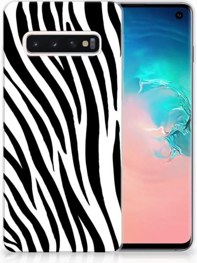 Samsung Galaxy S10 TPU Hoesje Zebra