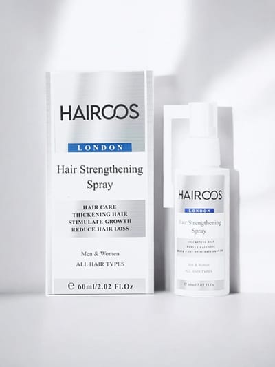 Hairoos London Haarversterkende Spray – Stimuleert Haargroei & Vermindert Haaruitval – Voor Mannen & Vrouwen – Geschikt voor Alle Haartypes – Anti-Haaruitval Scalpverzorging – 60 ml