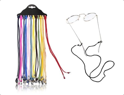 Verstelbare nylon brillenkoorden set van 12, ideaal voor wandelen, lezen en outdoor-activiteiten voor heren en dames