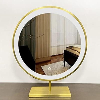 Verlichte Make-up Spiegel - Tafelspiegel LED - Nauwkeurige Make-up - 3 Kleurstanden - 40 of 45cm - Goud