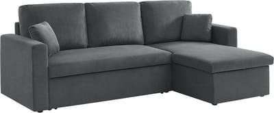 sweeek - Corduroy hoekslaapbank, ida, 3-zits