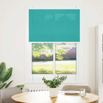 vidaXL - Plissé - rolgordijn - 100x100 - cm - stofbreedte - 99,4cm - petrol - groen