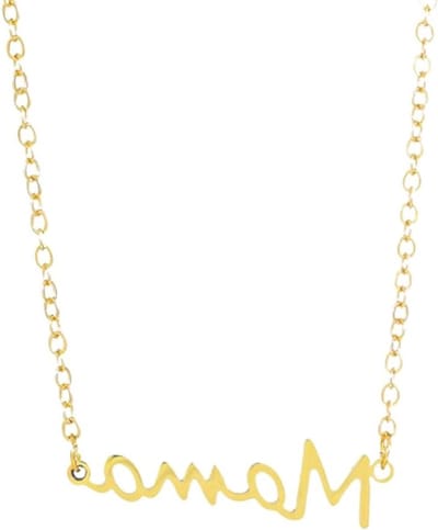 Stalen "Mom" Ketting - Perfecte Cadeau voor Moeder, Gouden Plating, Moederdag Sieraad voor Vrouwen