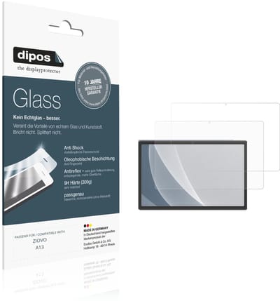 dipos – 2x Matte Pantserfolie geschikt voor ZIOVO A13 | 9H Screenprotector