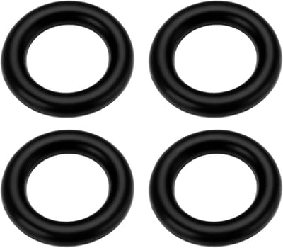 Ronte - Vaatwasser Rubber Afdichting - Waterinlaat Magneetventiel O-ringen 16mm OD 10mm ID 3mm Breedte - Seal Wasmachine Zwart - Set van 4