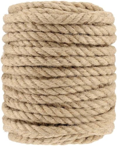 JHUBERS- Jute Touw 12 mm - 30 m Natuurlijke Jute - Hennep Touw - Bindtouw - Tuin Touw - Duurzaam en Sterk - Tuintouw