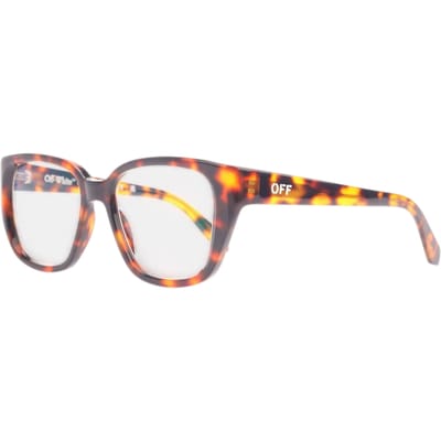 Off White Unisex-bril voor volwassenen, model 63, met vierkant montuur (Bruin/zwart)