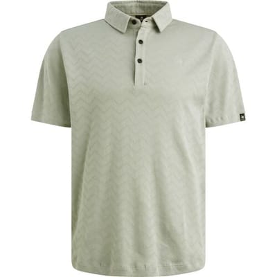 Polo Shirt Korte Mouw Vanguard Poloshirt Jacquard Jersey Groen