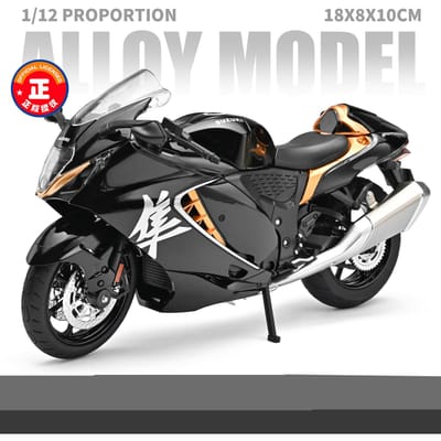 1:12 Suzuki Hayabusa Gsx-1300R Legering Sportmotor Model Diecast Straatrace Motorfiets Model Geluid En Licht Kind Speelgoed Cadeau