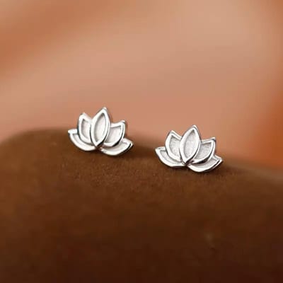 925 Zilver Lotusbloem Kleine Oorbellen Voor Vrouwen Luxe Elegante Piercing Sieraden Accessoires Juwelen Argent 925 zilver