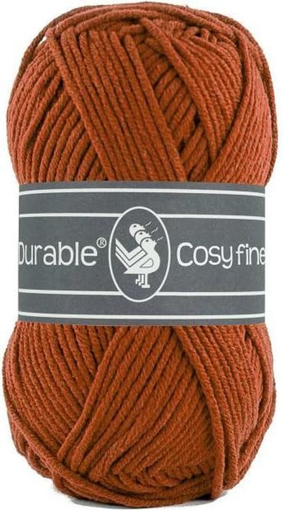 Durable Cosy Fine - acryl en katoen garen - Brick, bruin 2239 - 5 bollen