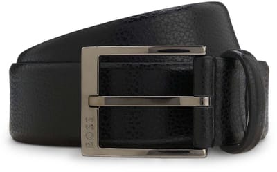BOSS Leren riem Elloy Sz35 Belt W80 Black zwart