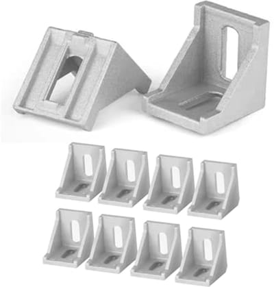 Aluminium Hoekverbinders 40 x 40 cm - Set van 8 - 90 Graden Montagemateriaal voor 3D Printers